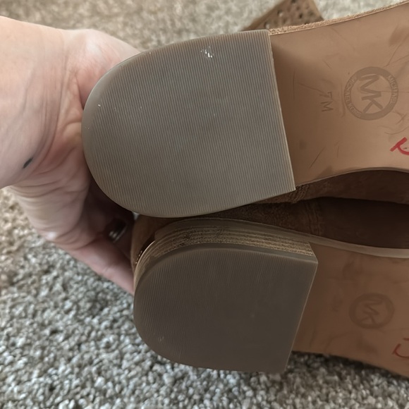 Michael Kors Sunny dark camel brown booties size 7 - Picture 7 of 8